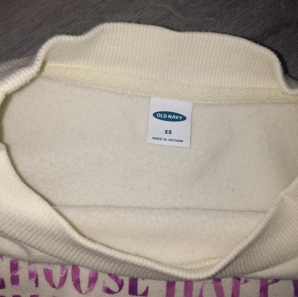 Old Navy "Choose Happy" Crewneck Sweatshirt - Picture 4 of 5